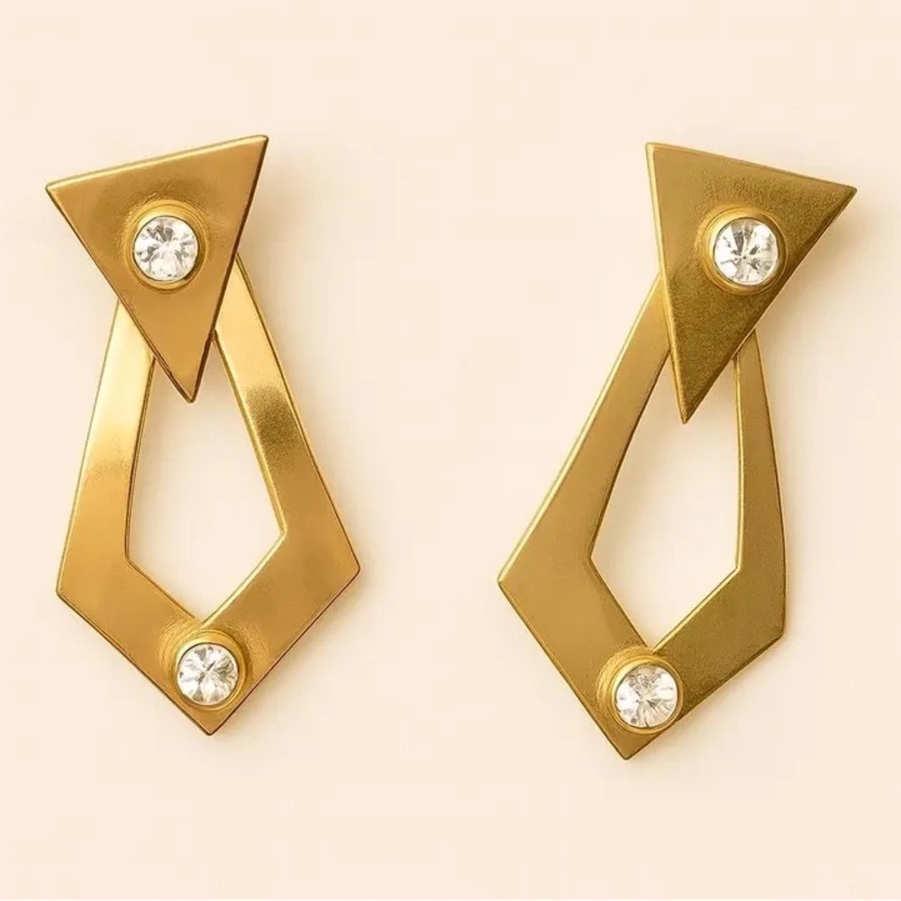 Elegant Gold Geometric Earrings